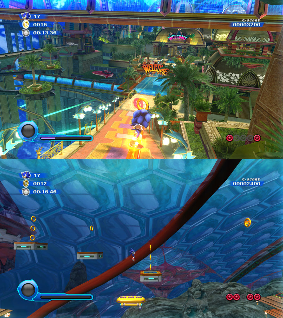 The fast, fun 3D running in “Tropical Resort” is rarely seen in the rest of _Sonic Colors_. Instead, it mostly consists of competently executed but occasionally tedious 2D platforming.