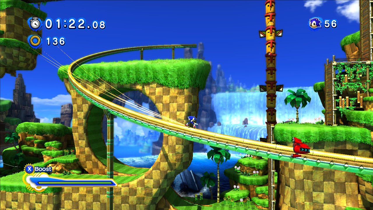 Levels in _Sonic Generations_ sport a variety of alternative pathways, giving them a sense of openness and complexity.