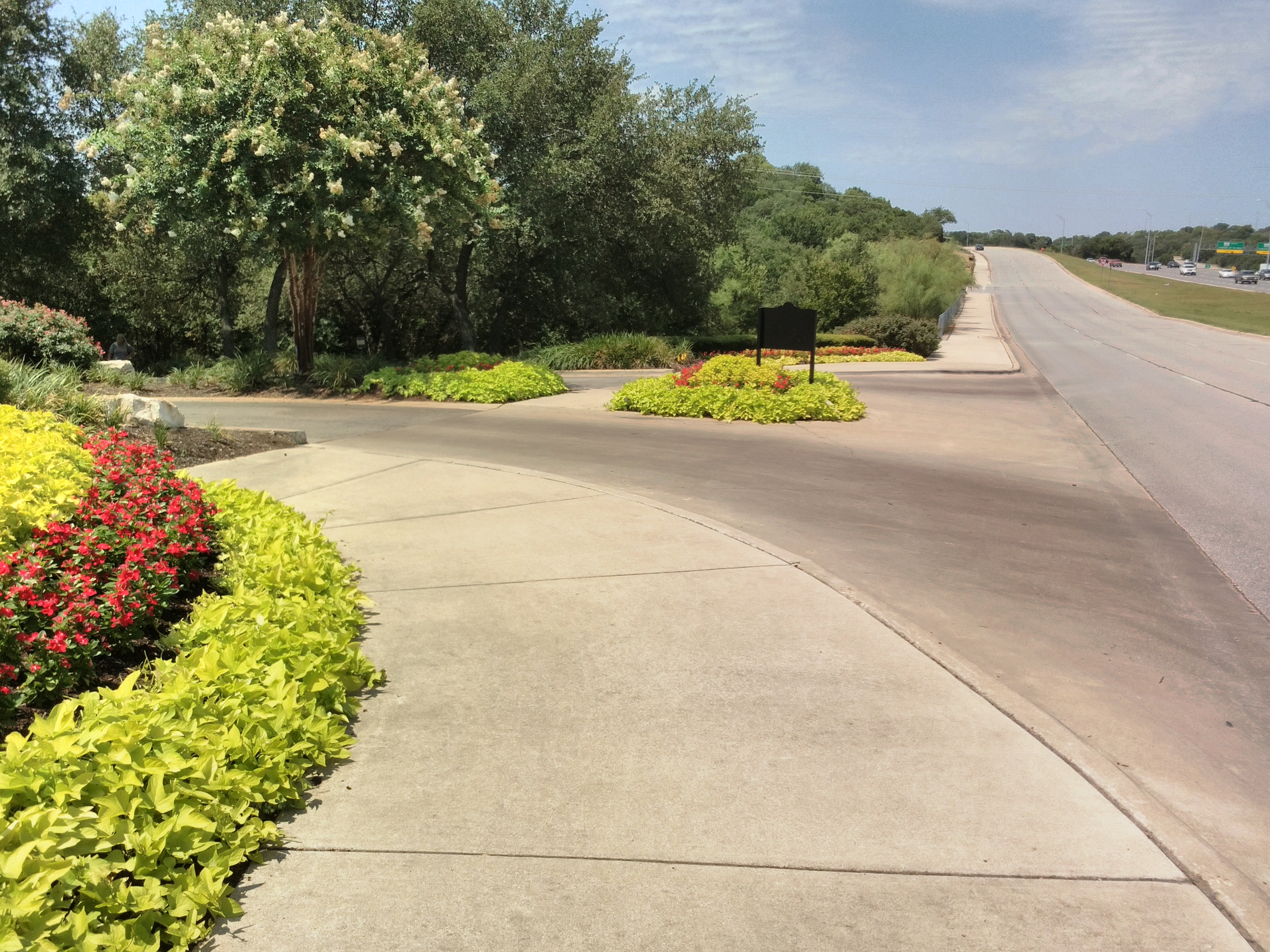 It has many annoying breaks for cross streets and driveways.