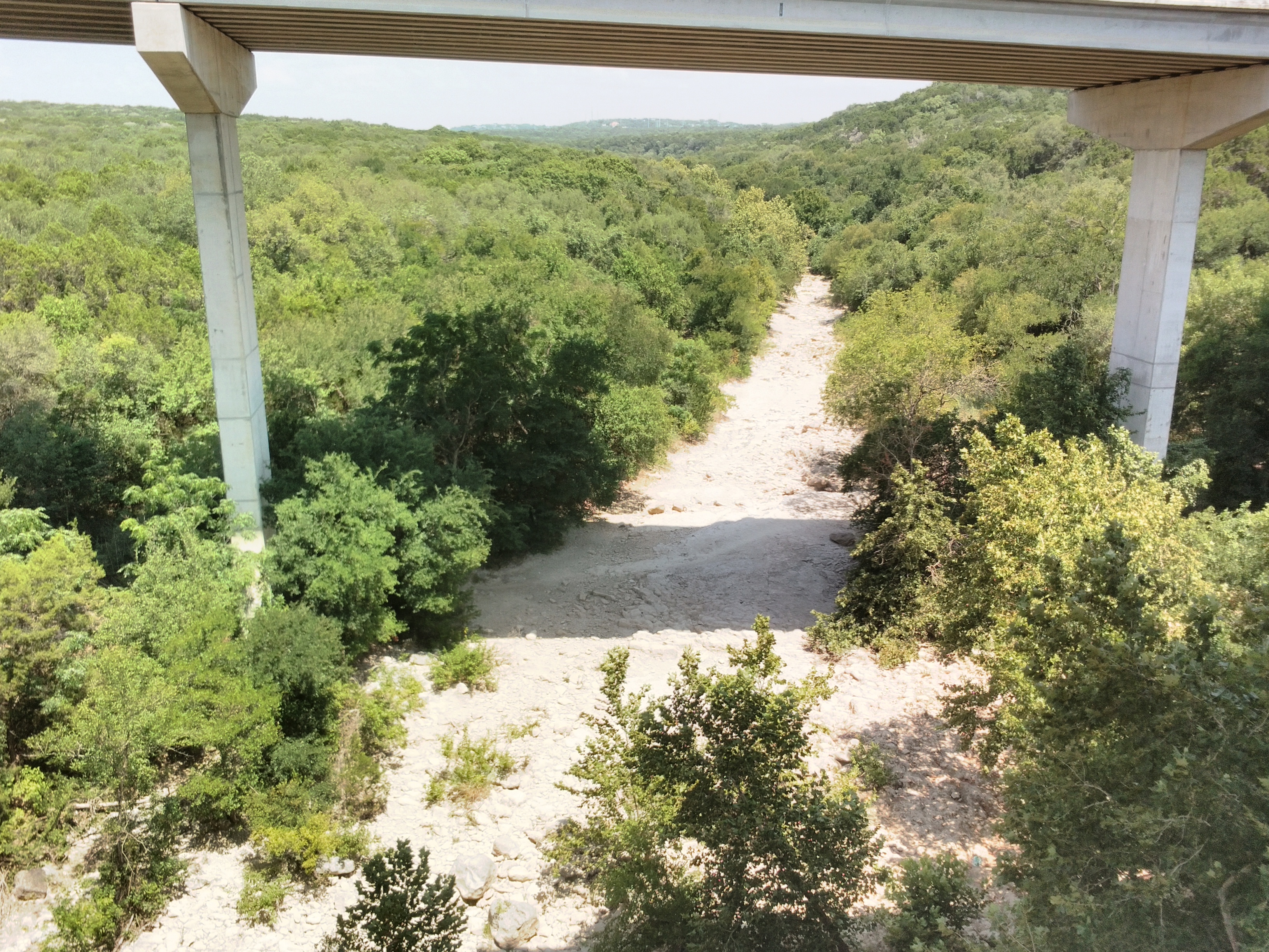 Barton Creek is dry at this time of year.