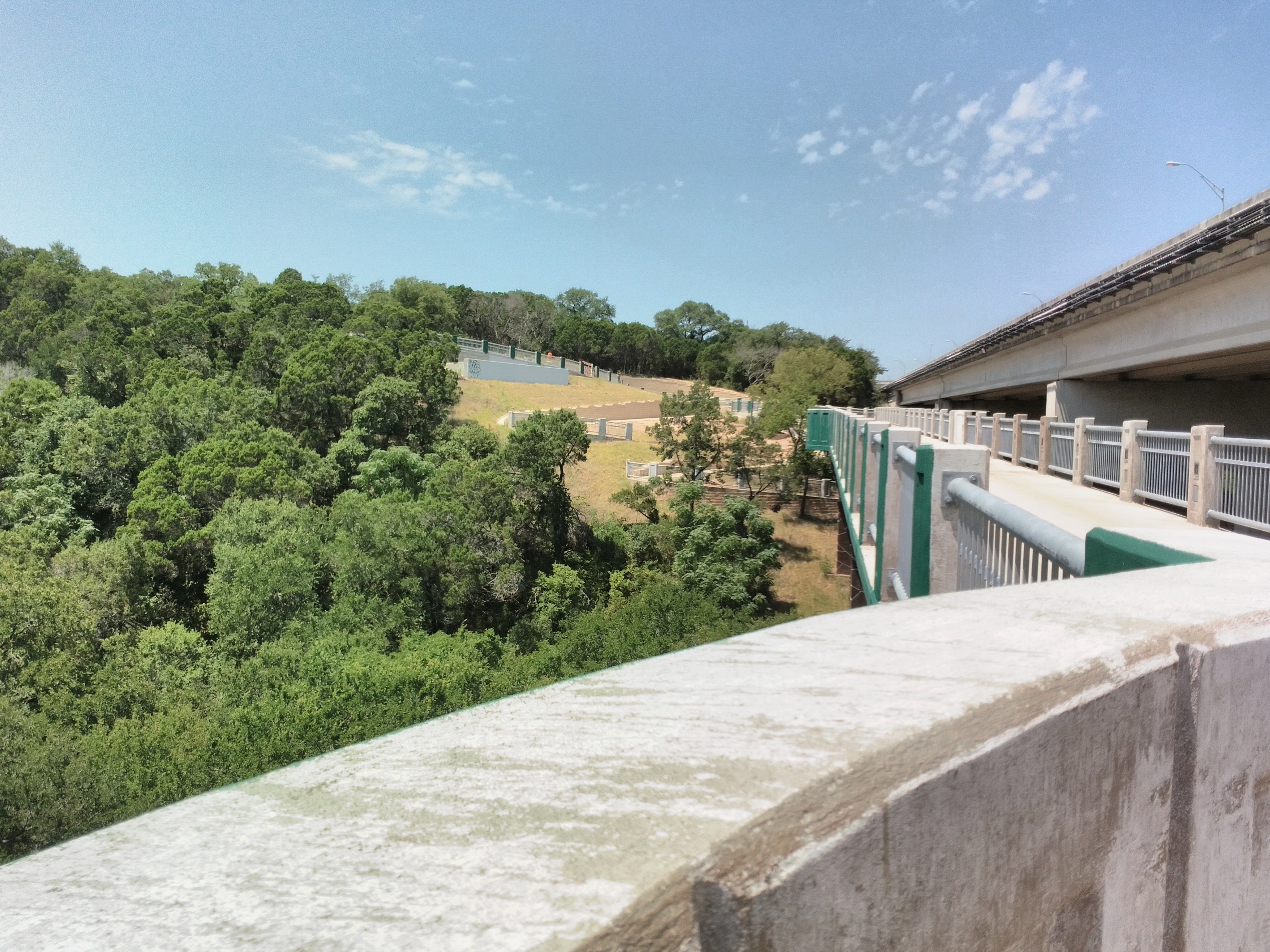 View of the gentle ramps up the hill.