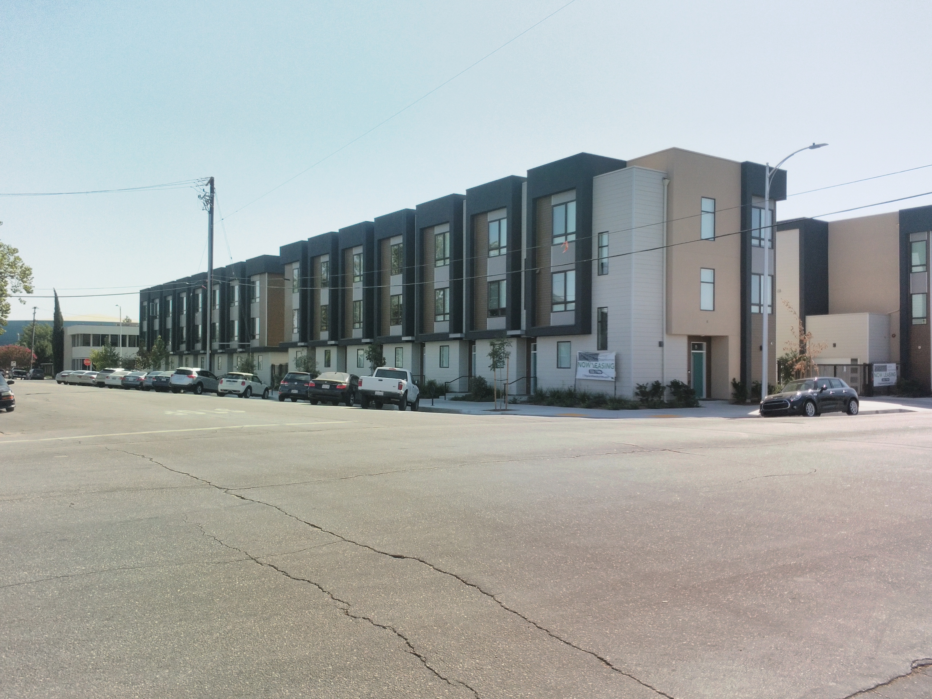 A New Urbanist row of townhouses that went up a couple years ago.